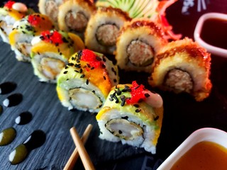 Sushi traditional food from Japan, Asia