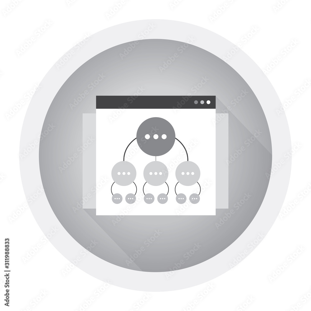 Aufkleber sitemap optimization linear icon. site organization. thin line illustration. web site map optimizati