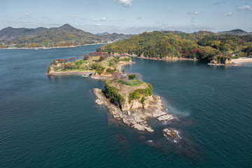 Naklejka premium 能島（愛媛県今治市／しまなみ海道） 空撮