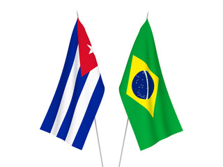 Brazil and Cuba flags
