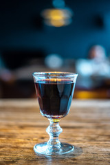 A glass of Georgian red wine , The birthplace of Red wine 