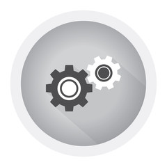 Setting icon vector, Tools, Cog, Gear Sign Isolated on white background. Black and white icon