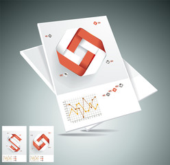 Web business flyer brochure template