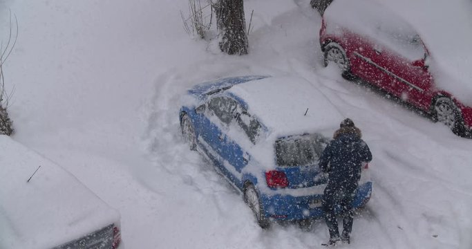 Hard Winter Parking lot