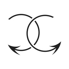 Arrow icon vector in flat design