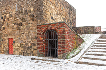 Fototapeta na wymiar Entrance to the basement of Akershus fortress