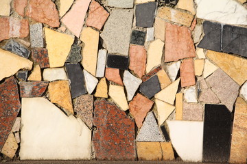 Decorative  colorful tiles on the wall.