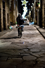 young woman on a bicycle