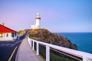 Byron bay lighthouse at dawn