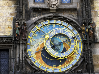 a dial of the astronomical clock in prague
