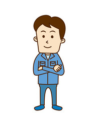 03_03_若者A_男性_腕組み