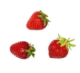 Set of ripe strawberries