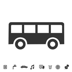 bus icon vector illustration for website and graphic design symbol