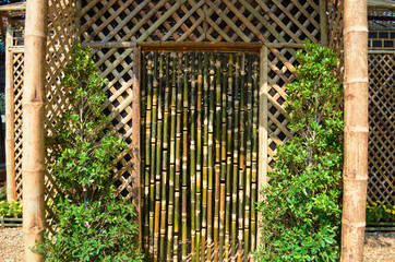 Fence from a bamboo tree