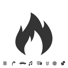 fire flame icon vector illustration for website and graphic design symbol