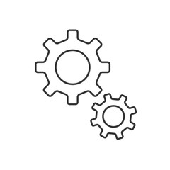 Fototapeta premium gear icon vector illustration for website and graphic design symbol