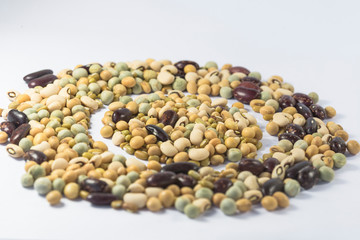 The beans are mixed together