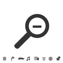 zoom out glass icon vector illustration for website and graphic design symbol