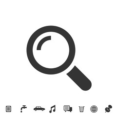 search glass icon vector illustration for website and graphic design symbol