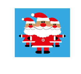 Santa Claus on a blue background