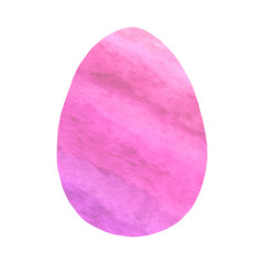 Watercolor abstract egg. Easter elements, backgrounds and textures. Isolated, Hand drawn and carved