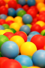 Fototapeta na wymiar colorful balls on a blue background