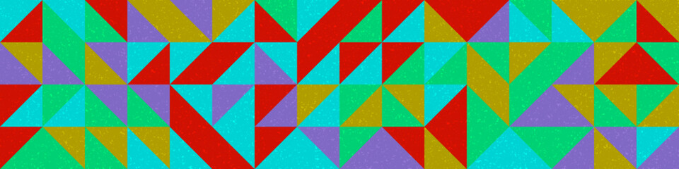 Seamless pattern with random colored triangles Generative Art background illustration