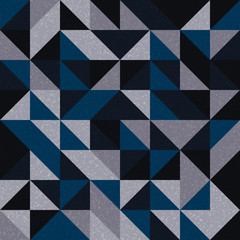 Seamless pattern with random colored triangles Generative Art background illustration