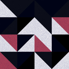 Seamless pattern with random colored triangles Generative Art background illustration