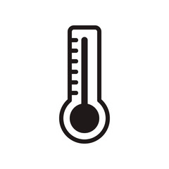 Thermometer icon in trendy line style design. Vector graphic illustration. Suitable for website design, logo, app, and ui. Editable vector stroke. EPS 10.