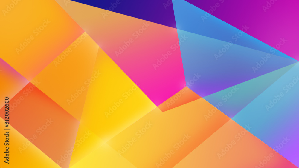 Poster brightly colored geometric background with color gradients and copy space. high resolution abstract 