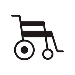 Wheelchair icon in trendy flat style design. Vector graphic illustration. Wheelchair symbol for website design, logo, and ui. Editable vector. EPS 10.