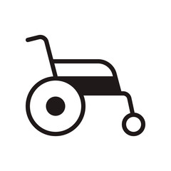 Wheelchair icon in trendy flat style design. Vector graphic illustration. Wheelchair symbol for website design, logo, and ui. Editable vector. EPS 10.