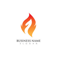 Fire flame Logo Template vector icon Oil, gas and energy logo concept