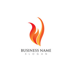 Fire flame Logo Template vector icon Oil, gas and energy logo concept