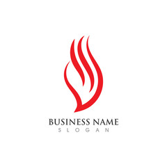 Fire flame Logo Template vector icon Oil, gas and energy logo concept