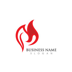 Fire flame Logo Template vector icon Oil, gas and energy logo concept