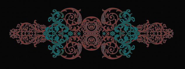 Exquisite baroque design, rococo design, suitable for textile clothing and wallpaper design