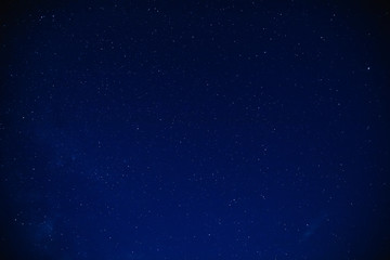 Fototapeta na wymiar Milky way stars on a dark night sky.