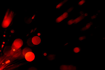 Red bokeh effect background.