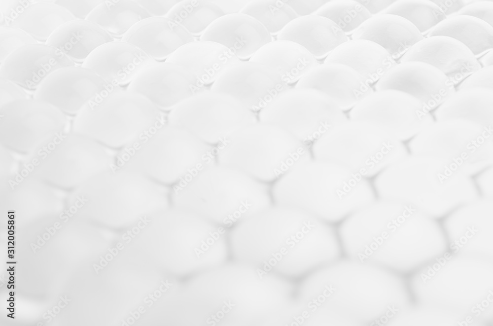 Poster white cells pattern with perspective as future modern abstract background.