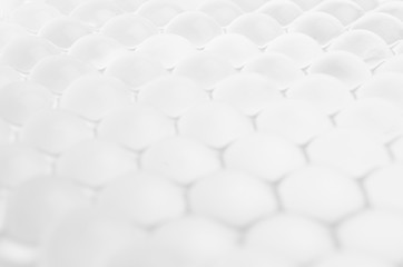 Fototapeta premium White cells pattern with perspective as future modern abstract background.