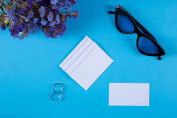 Bussines card. Bussines card on background. Empty bussines card.