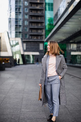 Business Women Style. Woman Going To Work