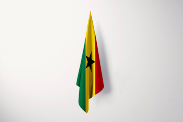 Ghana Flag Hanging Isolated with Copy Space - 3D Illustration