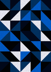 Pattern with random colored triangles Generative Art background illustration