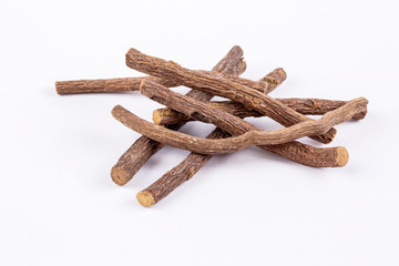 Licorice on the white background