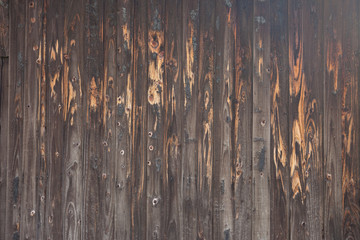 Close up plank wood table floor with natural pattern texture. Empty wooden board background. old...