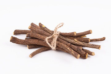 Licorice on the white background