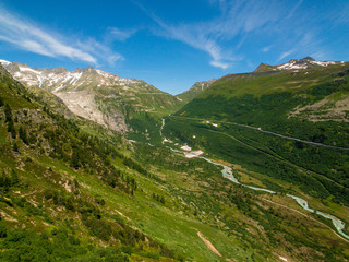 Fototapeta na wymiar Summer landscape of Switzerland mountain nature